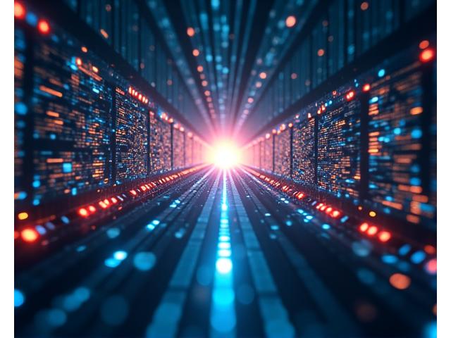 Depiction of a complex data pipeline efficiently gathering and filtering candidate information from various online sources